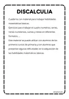 Vista previa - Hojas de trabajo - CUADERNO HABILIDADES MATEMÁTICAS BÁSICAS.DISCALCULIA - página 1