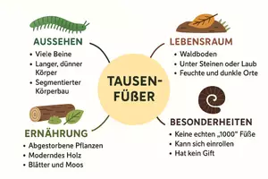 Vorschau - Arbeitsblätter - Arbeitsblatt "Tausendfüßer" + Onlineübung & MP3 + Mindmap + Infografik - Seite 2