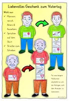Vorschau - Arbeitsblätter - Vatertag Bastelvorlage für Kinder / Vatertagsgeschenk - Seite 1