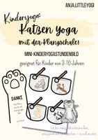 Vorschau - Stundenentwürfe - Kinderyoga Stundenbild Katzenyoga - Deckblatt