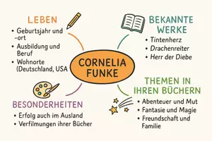 Vorschau - Arbeitsblätter - Arbeitsblatt "Cornelia Funke" + Onlineübung & MP3 + Mindmap + Infografik - Seite 3