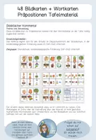 Vorschau - Fördermaterial/Inklusion - 48 Bildkarten Präpositionen Tafelmaterial Deckblatt - Seite 1