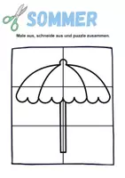 Vorschau - Mal- und Bastelvorlagen - Schneiden, Puzzeln und Anmalen Thema Sommer (basteln) - Seite 2