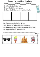Vorschau - Spiele - Sommer Leserätsel - Lesen, schneiden, kleben - DaZ/DaF, Deutsch, Sachunterricht - Seite 2