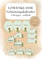 Vorschau - Poster - LÖWENKLASSE Geburtstagskalender schlicht (4 verschiedene Versionen) - Deckblatt
