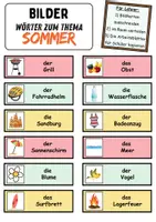 Vorschau - Unterrichtsreihen - Laufdiktat / Schleichdiktat Sommer - DaZ/DaF, Deutsch (Diktat) - Seite 2