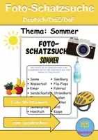 Vorschau - Unterrichtsreihen - GRATIS Foto-Schatzsuche Sommer - DaZ/DaF, Deutsch (Klassenspiel) - Deckblatt