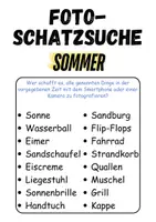 Vorschau - Unterrichtsreihen - GRATIS Foto-Schatzsuche Sommer - DaZ/DaF, Deutsch (Klassenspiel) - Seite 1