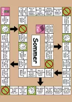 Vorschau - Spiele - Plauderbrettspiel Thema Sommer - DaZ/DaF, Deutsch - Seite 1