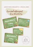 Vorschau - Arbeitsblätter - Abschreibkartei - Frühling - Deckblatt