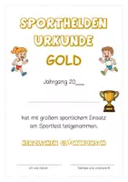 Vorschau - Poster - Sporthelden Urkunde Sportfest - Deckblatt