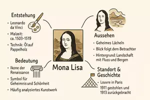 Vorschau - Arbeitsblätter - Arbeitsblatt "Mona Lisa" + Onlineübung & MP3 + Mindmap + Infografik - Seite 3