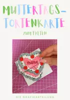 Vorschau - Mal- und Bastelvorlagen - 🍰 Muttertags-Tortenkarte zum falten 🍰 - Deckblatt