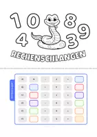 Vorschau - Aufgabenkarten - Rechenschlangen ZR 20 ohne Übergang - Seite 1