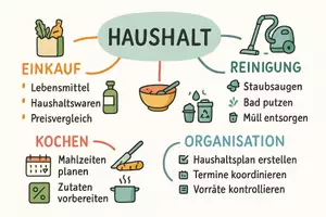Vorschau - Arbeitsblätter - Arbeitsblätter zum Thema "Haushalt" + Lösung & MP3 + Mindmap + Infografik - Seite 2