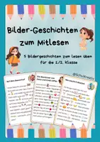 Vorschau - Arbeitsblätter - Bilder-Geschichten zum Mitlesen - Lesespaß für die 1./2. Klasse - Deckblatt