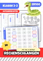 Vorschau - Aufgabenkarten - Rechenschlangen ZR 100 mit Mal und Geteilt - Deckblatt