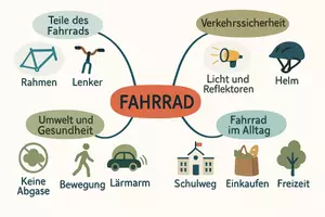 Vorschau - Arbeitsblätter - Arbeitsblätter zum Thema "Fahrrad" + Lösung & Fragen & MP3 + Mindmap + Infografik - Seite 2