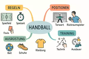 Vorschau - Arbeitsblätter - Arbeitsblätter zum Thema "Handball" + Lösung & MP3 + Mindmap + Infografik - Seite 2