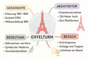 Vorschau - Arbeitsblätter - Arbeitsblatt zum Thema "Eiffelturm" + Onlineübung & MP3 + Mindmap + Infografik - Seite 2