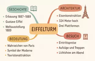 Vorschau - Arbeitsblätter - Arbeitsblatt zum Thema "Eiffelturm" + Onlineübung & MP3 + Mindmap + Infografik - Seite 3