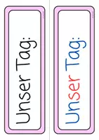 Vorschau - Lehrpläne/Lehrermaterial - Stundenplan - Karten (ohne Bilder) in Rosa - Seite 1
