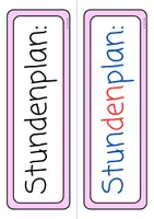 Vorschau - Lehrpläne/Lehrermaterial - Stundenplan - Karten (ohne Bilder) in Rosa - Seite 2