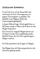 Vorschau - Poster - Zimmerwappen Klassenfahrt – kreative Bastelvorlage für Grundschule (Klasse 3/4) - Seite 1