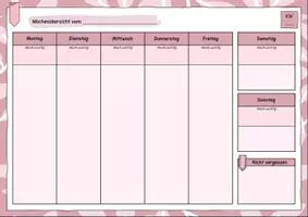 Vorschau - Lehrpläne/Lehrermaterial - Paket: Notenübersicht, Stundenplan & 2x Wochenplaner (rosa) - Seite 3