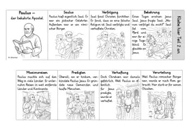 Vorschau - Arbeitsblätter - Paulus - Leporello (3-fach differenziert; 2 Versionen) - Seite 1