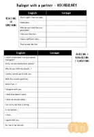 Vorschau - Arbeitsblätter - Dialogue Vocabulary / Klasse 6,7,8 - Seite 1