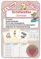 Vorschau - Arbeitsblätter - Schüttelsätze "Sommer" - Deckblatt