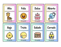 Vista previa - Tarjetas / Manipulativos - Juego de opuestos - página 3
