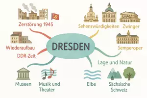 Vorschau - Arbeitsblätter - Arbeitsblatt zum Thema "Dresden" + Onlineübung & MP3 + Mindmap + Infografik - Seite 3