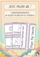 Vorschau - Lehrpläne/Lehrermaterial - „Heute machen wir...“-Karten (rosa) - Deckblatt