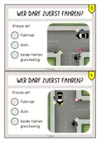 Vorschau - Aufgabenkarten - Übungskarten Vorfahrt bei Verkehrszeichen - Seite 3