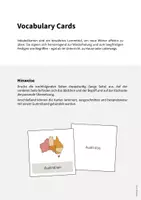 Vorschau - Mal- und Bastelvorlagen - Australia: Vocabulary Cards (Englisch) - Seite 1