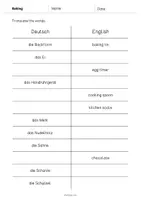 Vorschau - Arbeitsblätter - Baking: Vocabulary Mini Test (Englisch) - Seite 2