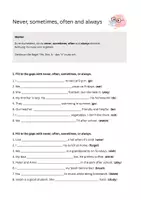 Vorschau - Arbeitsblätter - Never, sometimes, often and always - Deckblatt