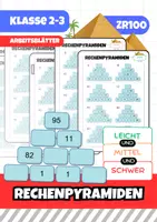 Vorschau - Arbeitsblätter - Rechenpyramiden ZR 100 - Deckblatt