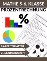 Vorschau - Arbeitsblätter - Prozentrechnung - komplette Einführung - Mathematik (5. - 6. Klasse) - Deckblatt