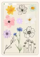 Vorschau - Arbeitsblätter - Wenn Blüten Farbe finden - Blumen zeichnen (Kunstprojekt) - Seite 3