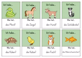 Vorschau - Bildkarten - Haus- und Nutztiere - Ich habe… Wer hat? Lesespiel 1./2. Klasse - Seite 2