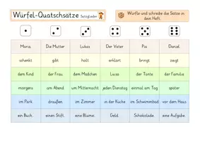 Vorschau - Spiele - Satzglieder Quatschsätze würfeln - Seite 2