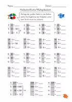 Vorschau - Arbeitsblätter - Halbschriftliche Multiplikation (1 AB) - Deckblatt