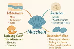 Vorschau - Arbeitsblätter - Arbeitsblatt "Muscheln" + Onlineübung & MP3 + Mindmap + Infografiken - Seite 2