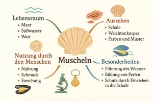Vorschau - Arbeitsblätter - Arbeitsblatt "Muscheln" + Onlineübung & MP3 + Mindmap + Infografiken - Seite 3
