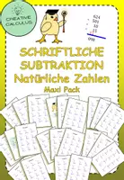 Vorschau - Arbeitsblätter - Schriftliche Subtraktion Ganze Zahlen maxi-pack - Deckblatt