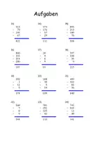 Vorschau - Arbeitsblätter - Schriftliche Subtraktion Ganze Zahlen maxi-pack - Seite 3