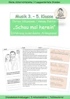Vorschau - Unterrichtsreihen - Unterrichtsreihe: "Schau mal herein" - Einführung in das Genre "Schlagerpop" - Deckblatt